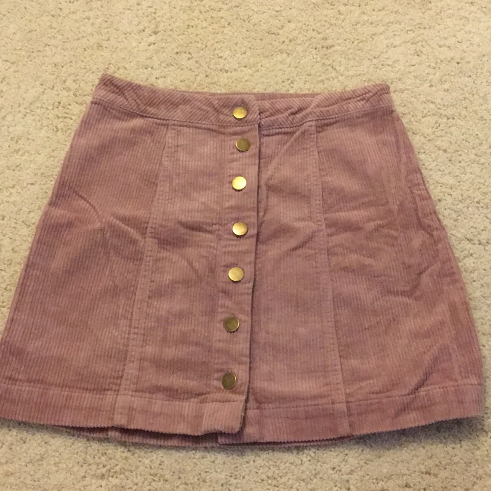 Charlotte Russe corduroy button skirt